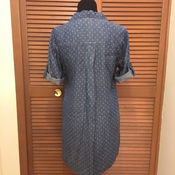 Cloth & Stone Diamond Dot chambray shirt dress S - Picture 6 of 8